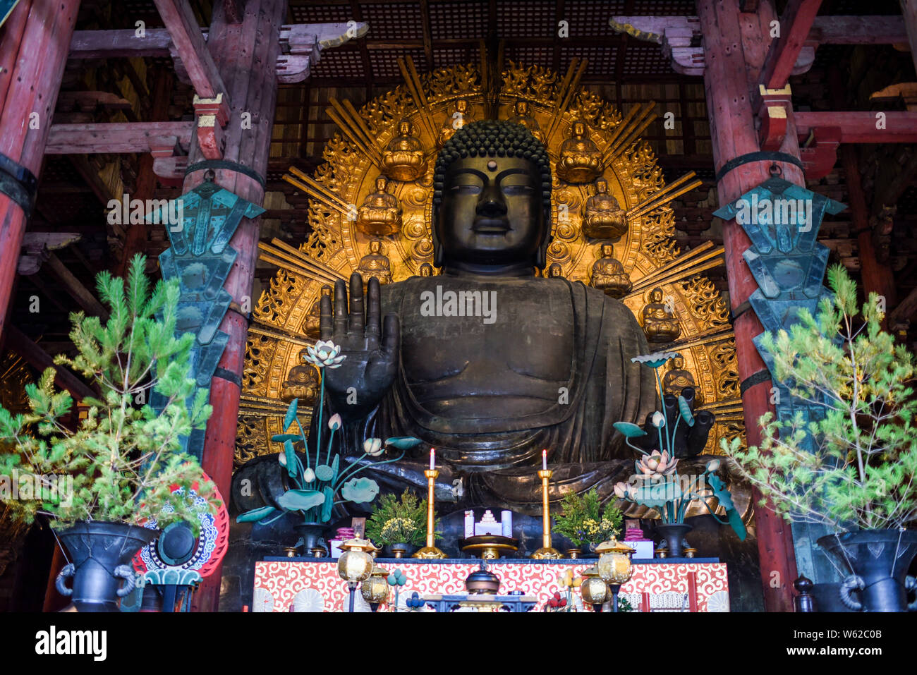 Big Buddha (Daibutsu) in Todaiji Temple, Nara, Japan Stock Photo - Alamy