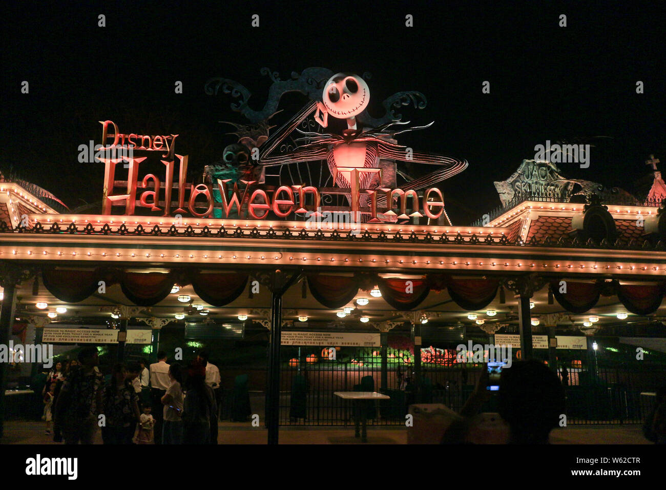 View of the Hong Kong Disneyland in preparation for the