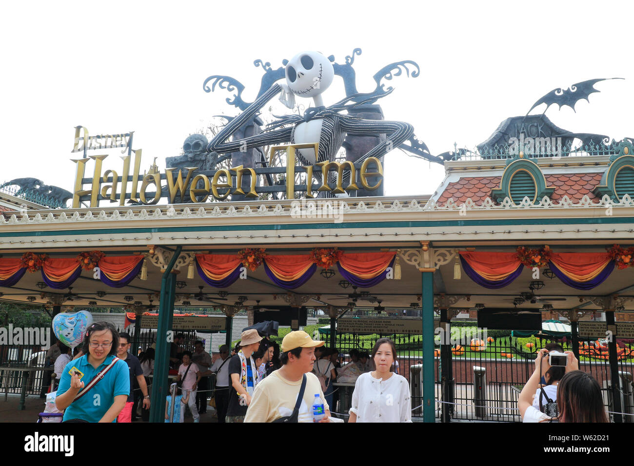View of the Hong Kong Disneyland in preparation for the