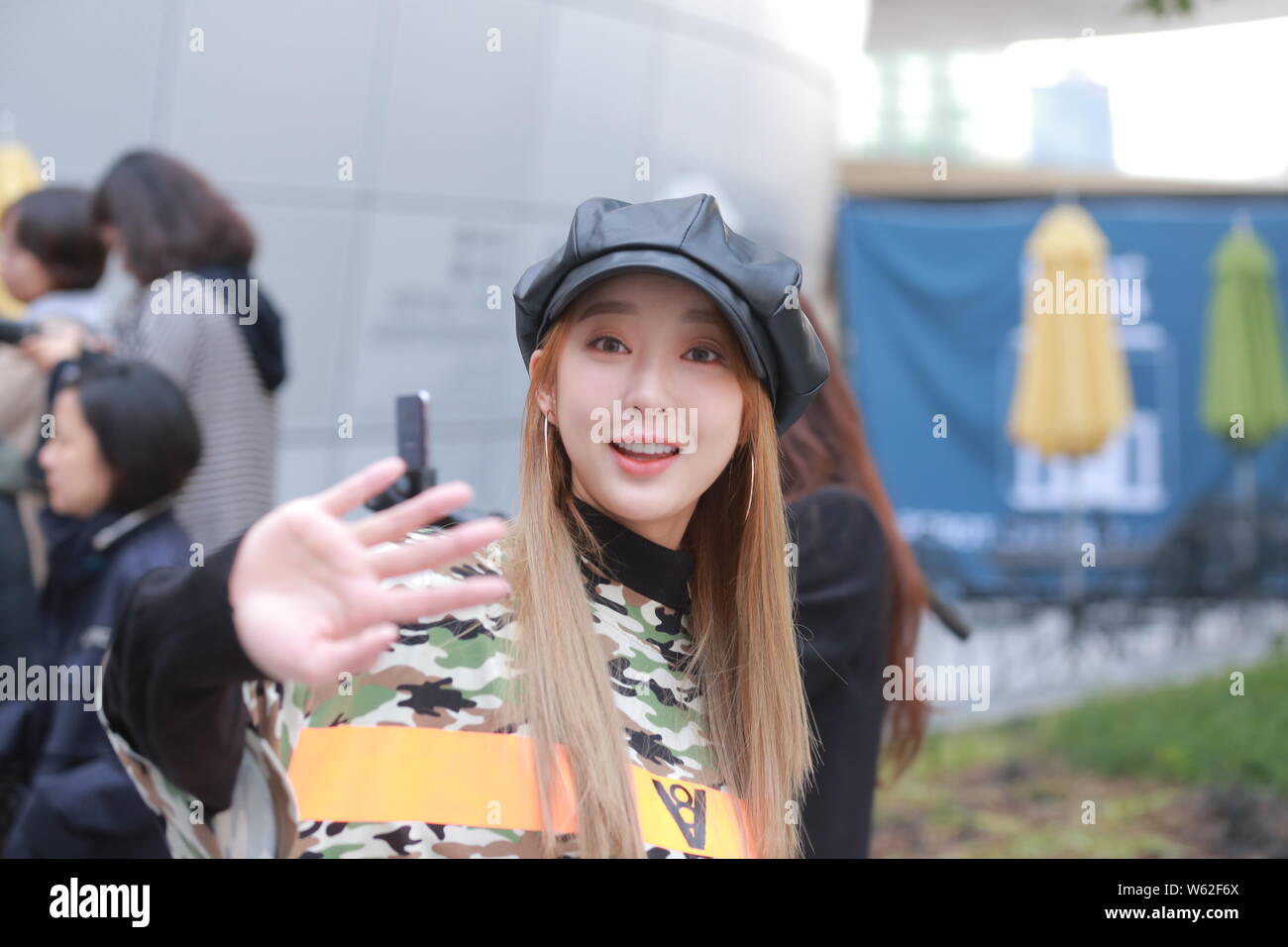 Hyelin of South Korean girl group EXID arrives at the VIBRATE fashion show during the 2019 Spring Summer Hera Seoul Fashion Week in Seoul South Korea Stock Photo Alamy