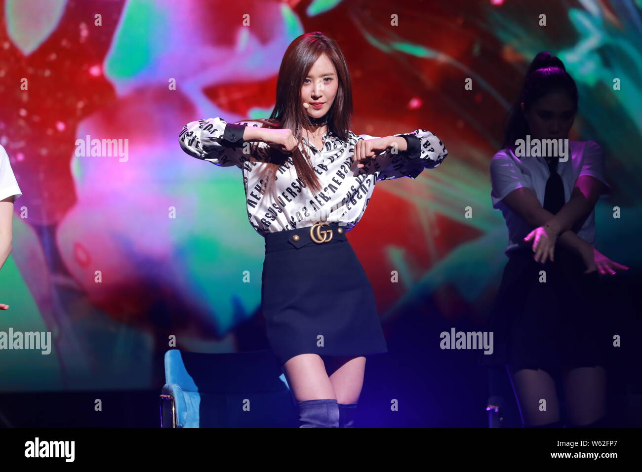 Singer and actress Kwon Yu-ri, known as Yuri, of South Korean girl group  Girls' Generation performs during a showcase for her first solo album \, image size:1300x956