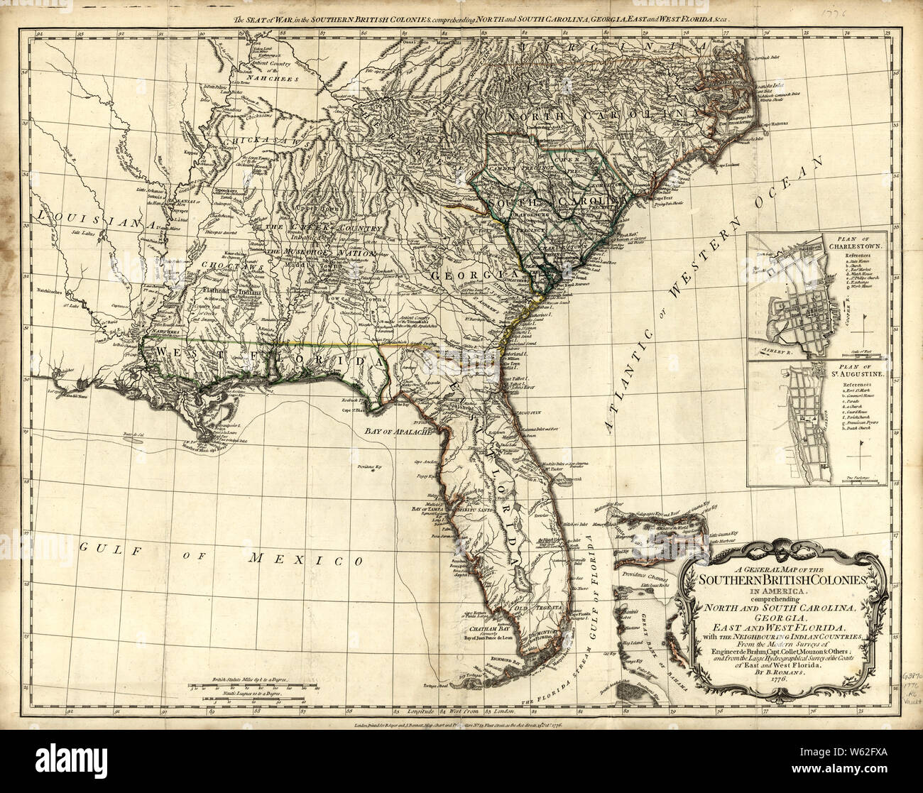 American Revolutionary War Era Maps 1750-1786 048 A general map of the middle British colonies in America 16 Rebuild and Repair Stock Photo