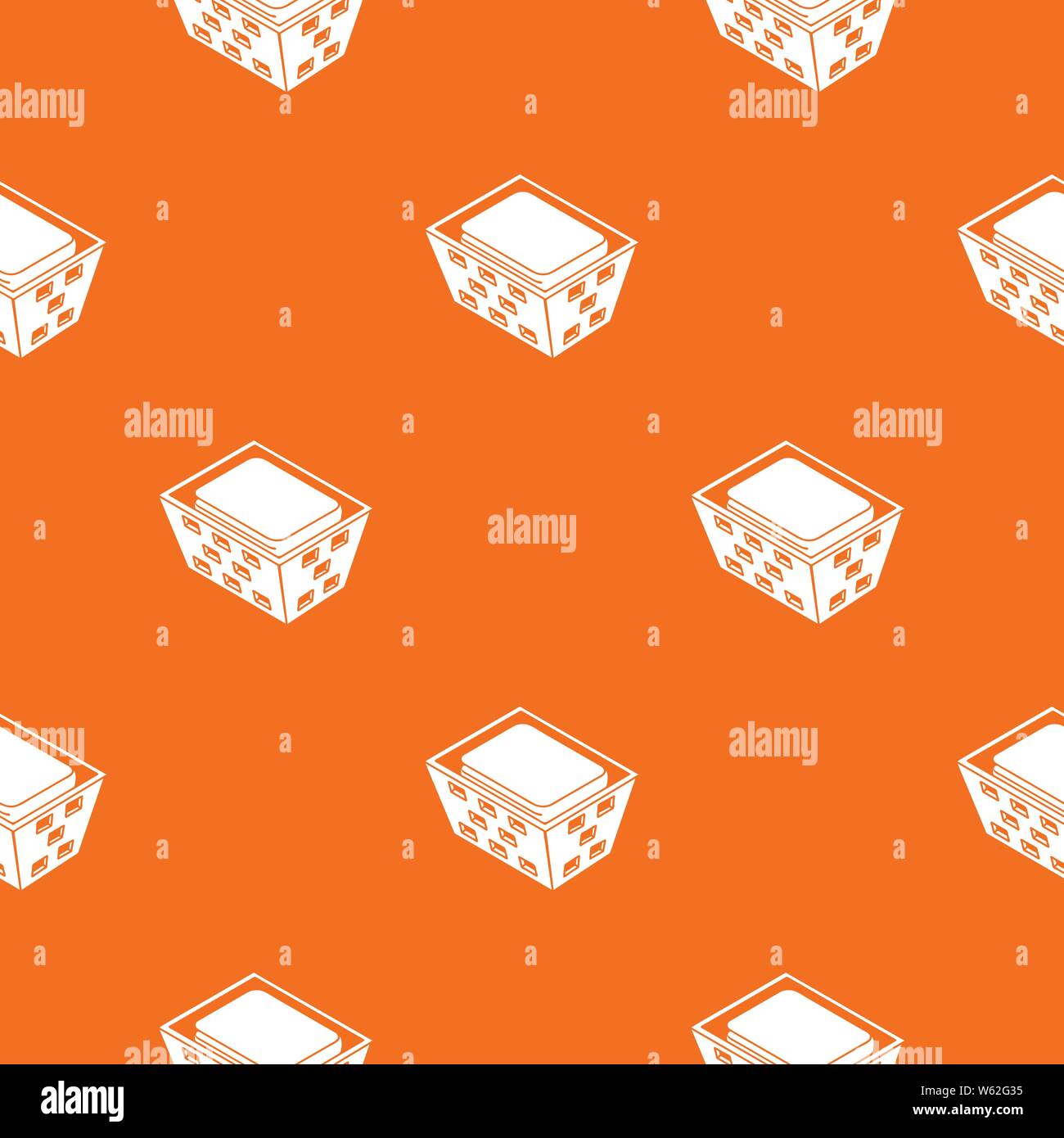 Clothes in basket pattern vector orange Stock Vector