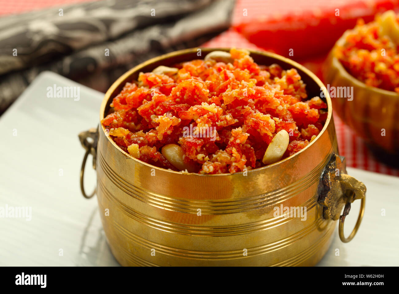 Gajar ka halwa in bowl Stock Photo Alamy