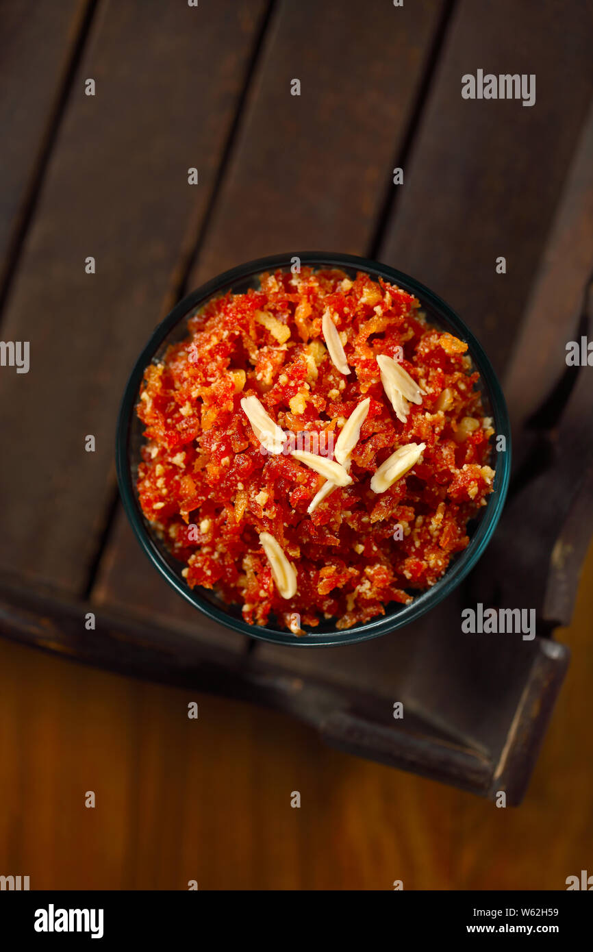 Gajar ka halwa in bowl Stock Photo Alamy