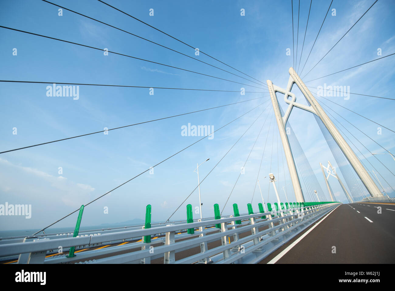 A View Of The World's Longest Cross-sea Bridge, The Hong Kong-Zhuhai ...