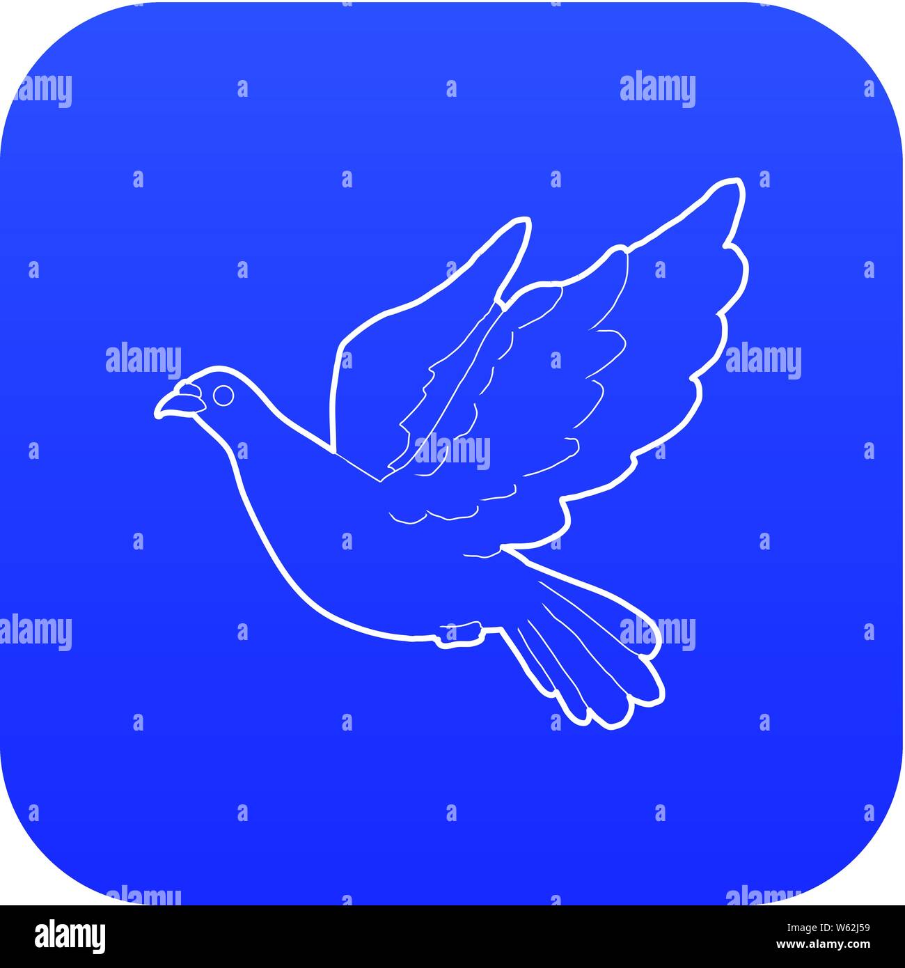 Dove icon blue vector Stock Vector Image & Art - Alamy