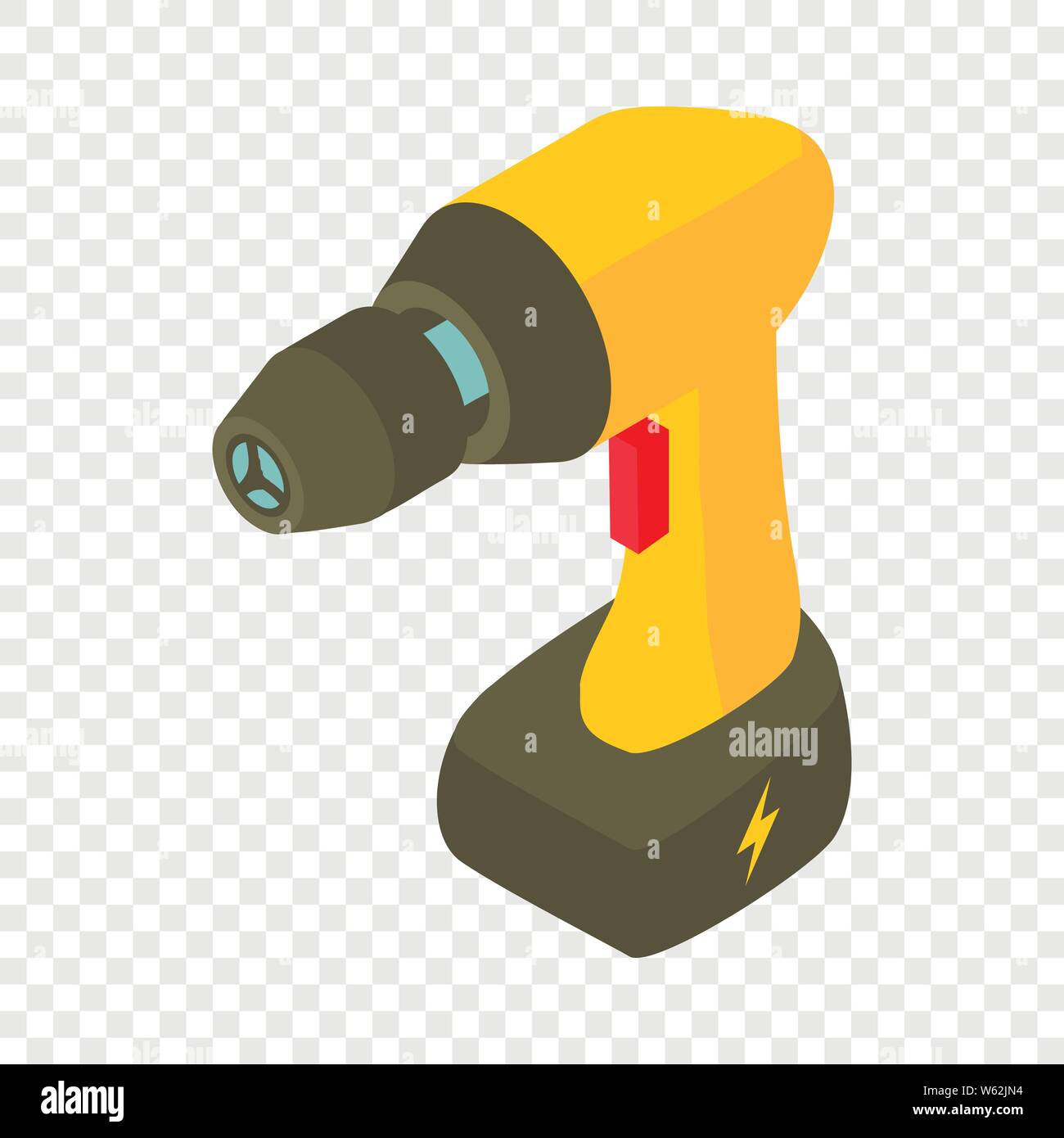 Electric screwdriver icon, isometric 3d style Stock Vector Image & Art