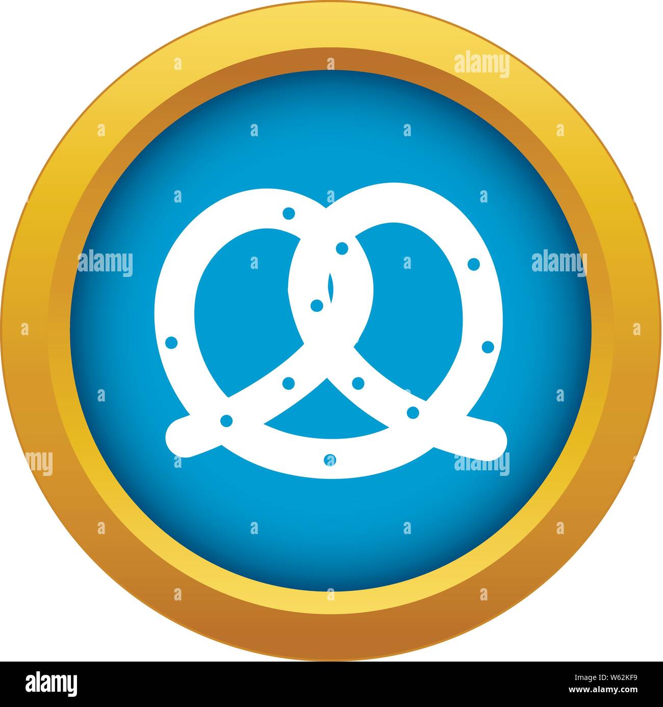 Pretzel icon blue vector isolated Stock Vector Image & Art - Alamy