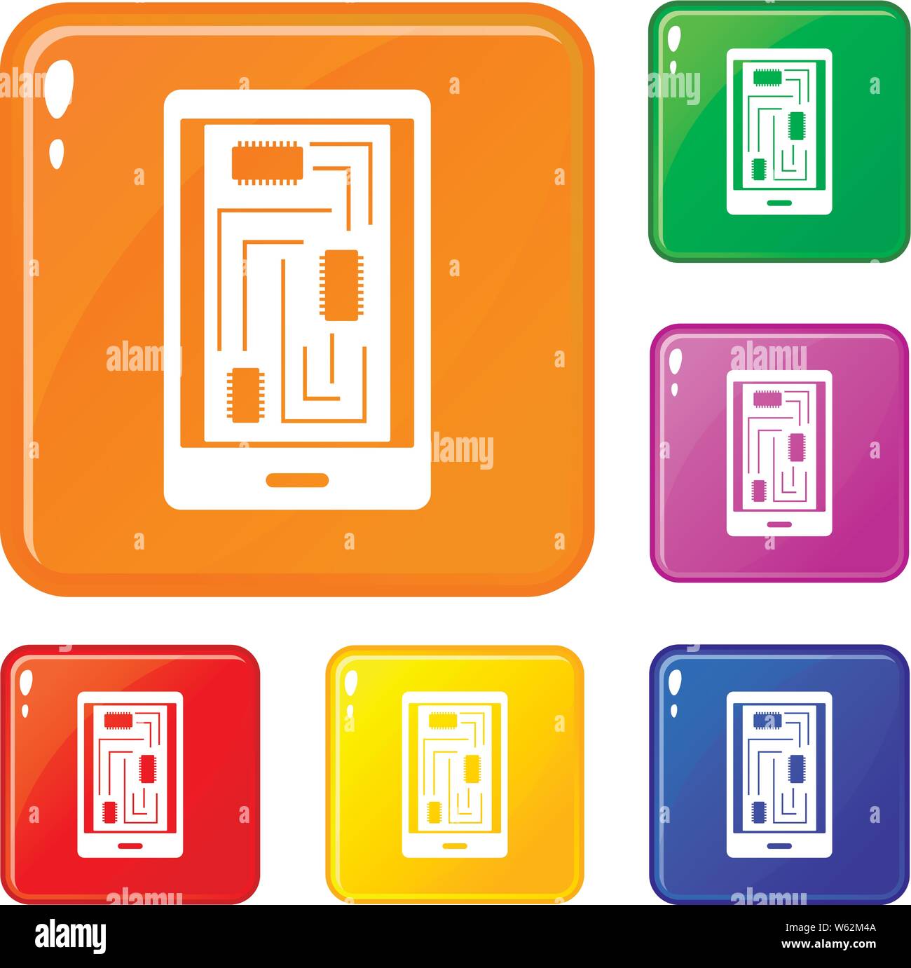 Phone innards icons set vector color Stock Vector Image & Art - Alamy