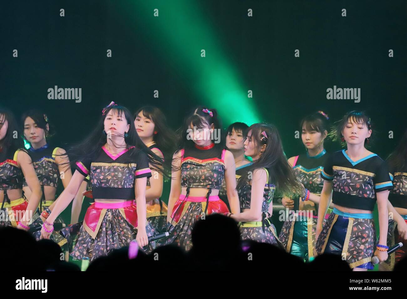 Sayaka Yamamoto Third Right And Other Members Of Japanese Idol Group Nmb48 Perform At Their Concert During The Nmb48 Asia Tour In Shanghai China 7 Stock Photo Alamy