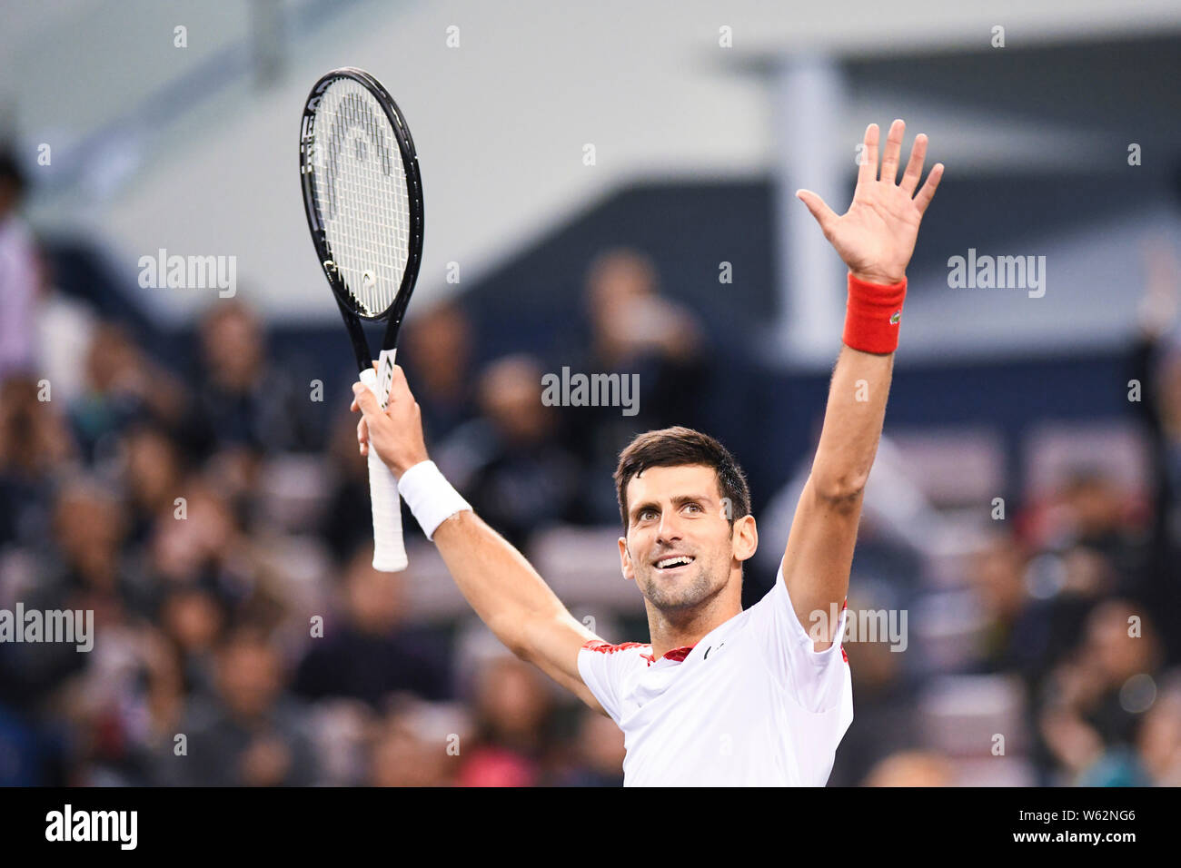 Novak Djokovic of Serbia celebrates after defeating Borna Coric of ...