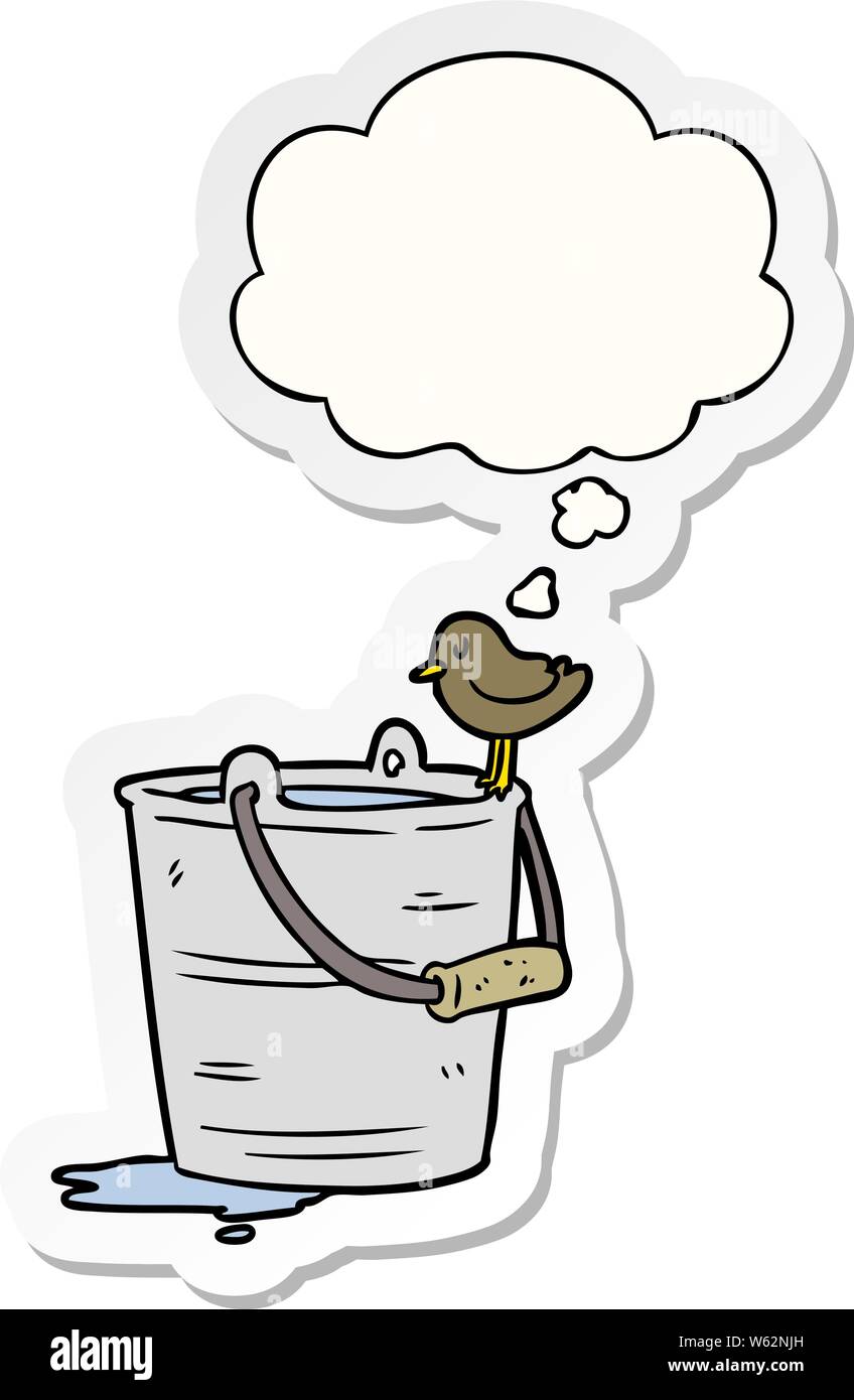 Freehand drawn cartoon bucket water hires stock photography and images