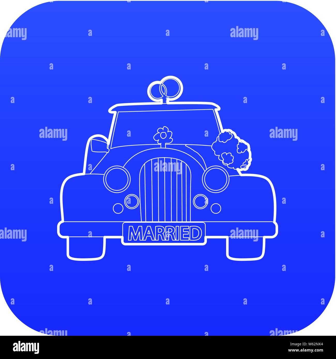 Wedding car icon blue vector Stock Vector Image & Art - Alamy