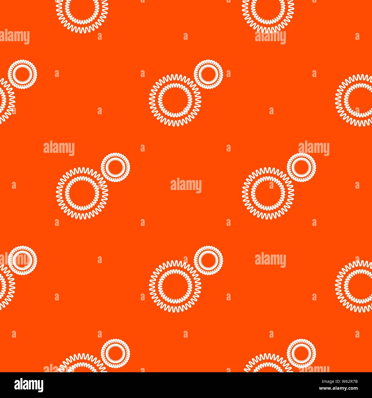 Mildew virus pattern vector orange Stock Vector