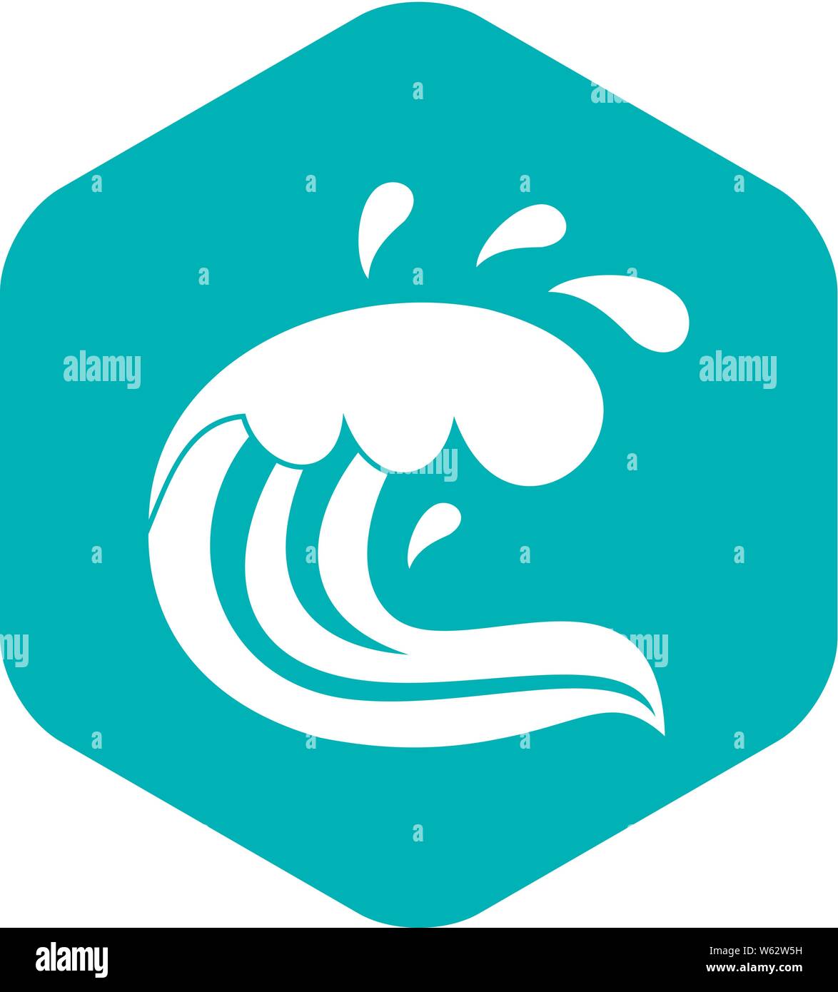Water wave splash icon, simple style Stock Vector Image & Art - Alamy