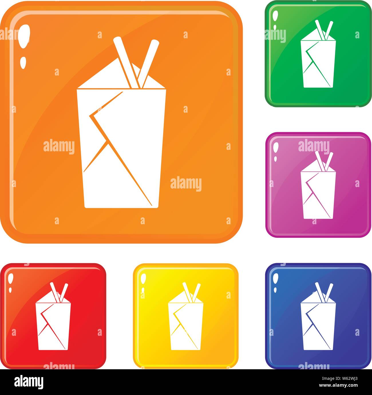 Chinese food box icons set vector color Stock Vector Image & Art - Alamy