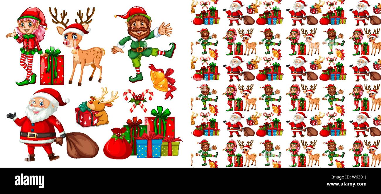 Seamless pattern for wallpaper, wrapping isolated on white illustration