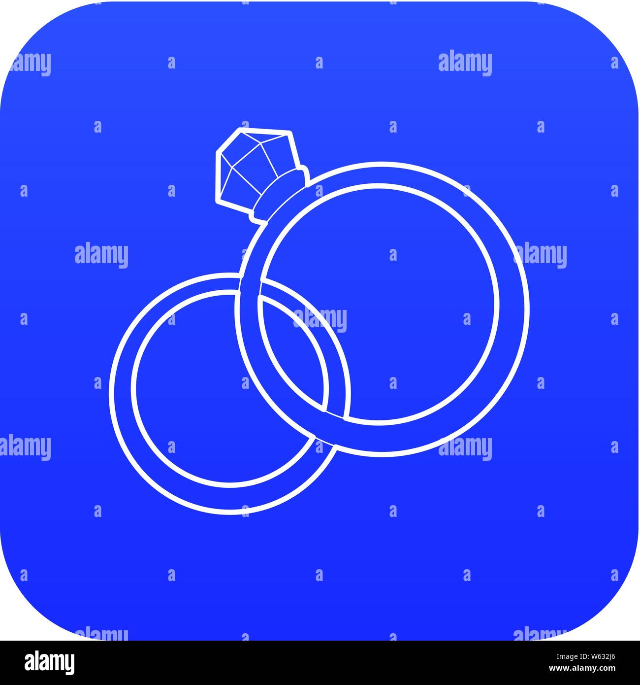 Wedding rings icon blue vector Stock Vector Image & Art Alamy