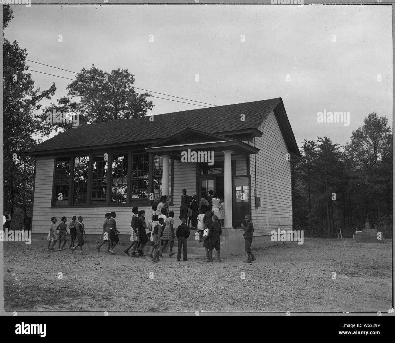 Charles County, Maryland. Pupils at the oneroom elementary school for