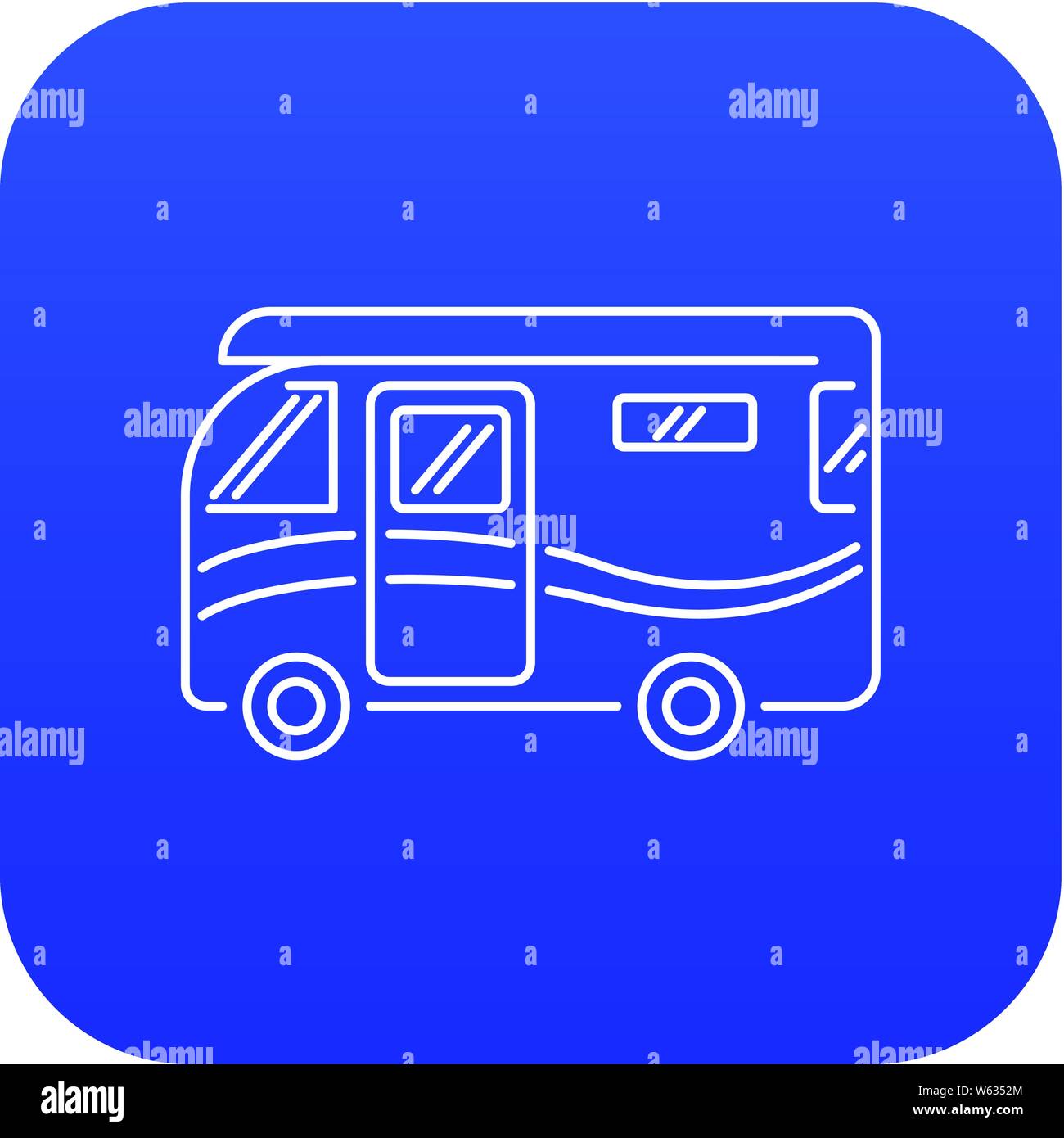 Traveling camper van icon blue vector Stock Vector Image & Art - Alamy