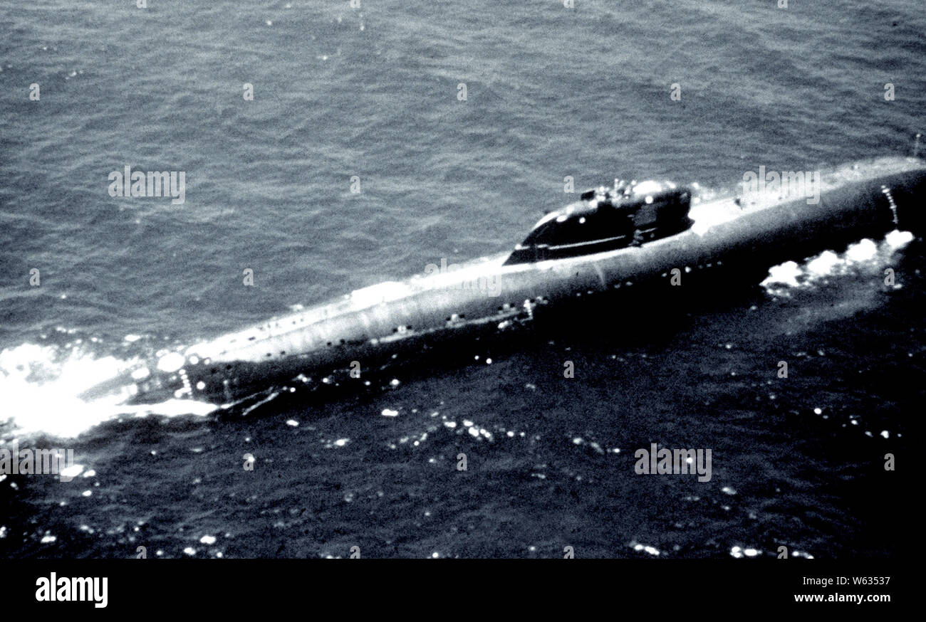 1982 A port view of a Soviet Charlie class nuclearpowered cruise