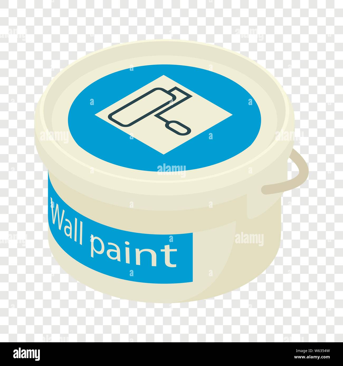 Paint bucket icon, isometric 3d style Stock Vector