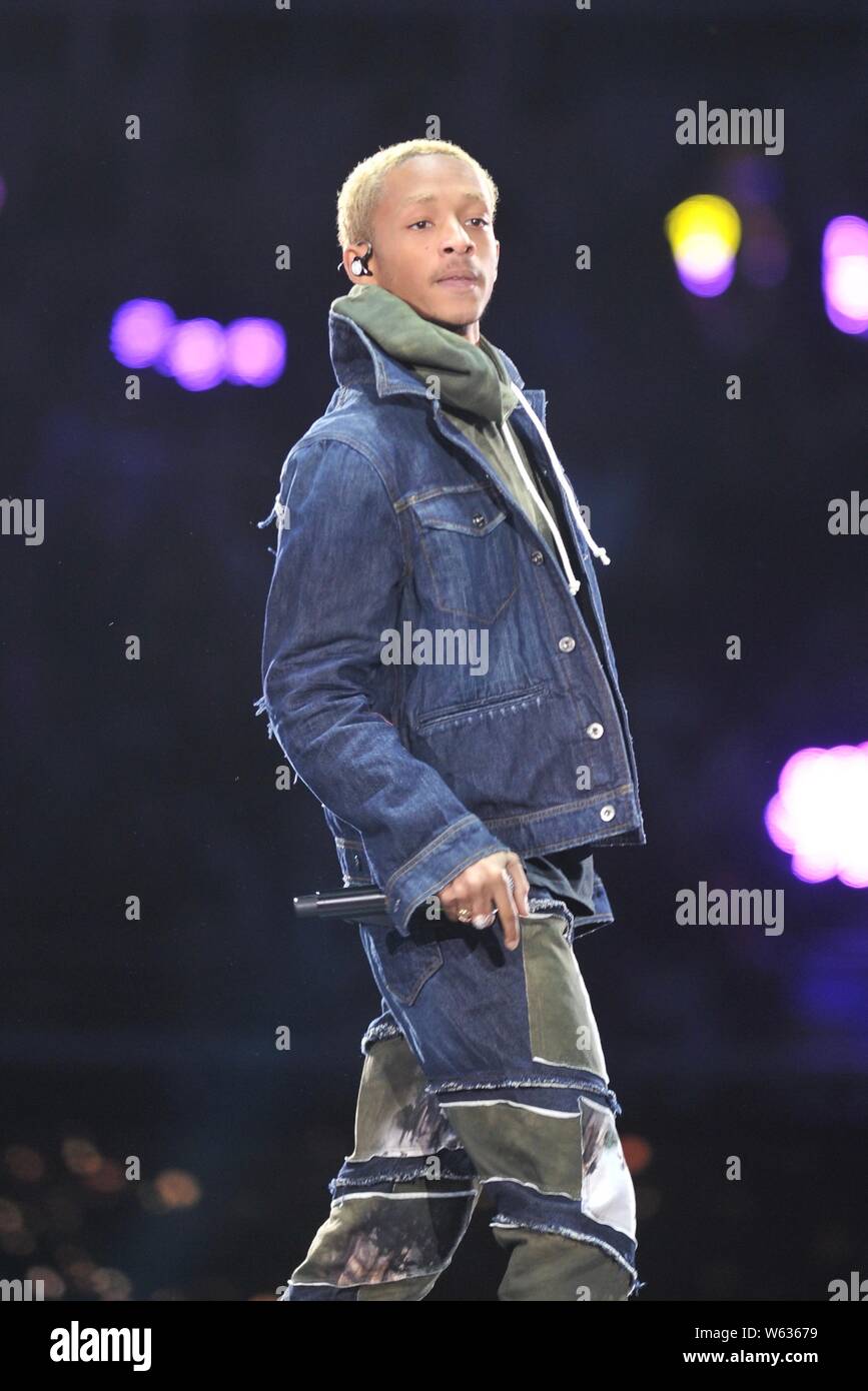 American rapper and actor Jaden Smith performs during the 2018