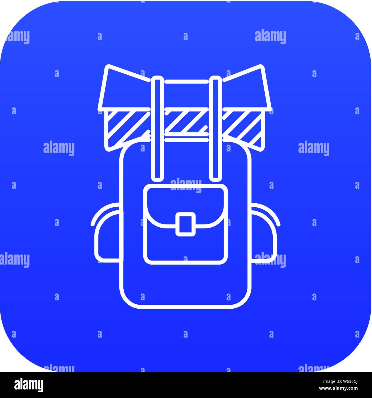 Tourist backpack icon blue vector Stock Vector Image & Art - Alamy