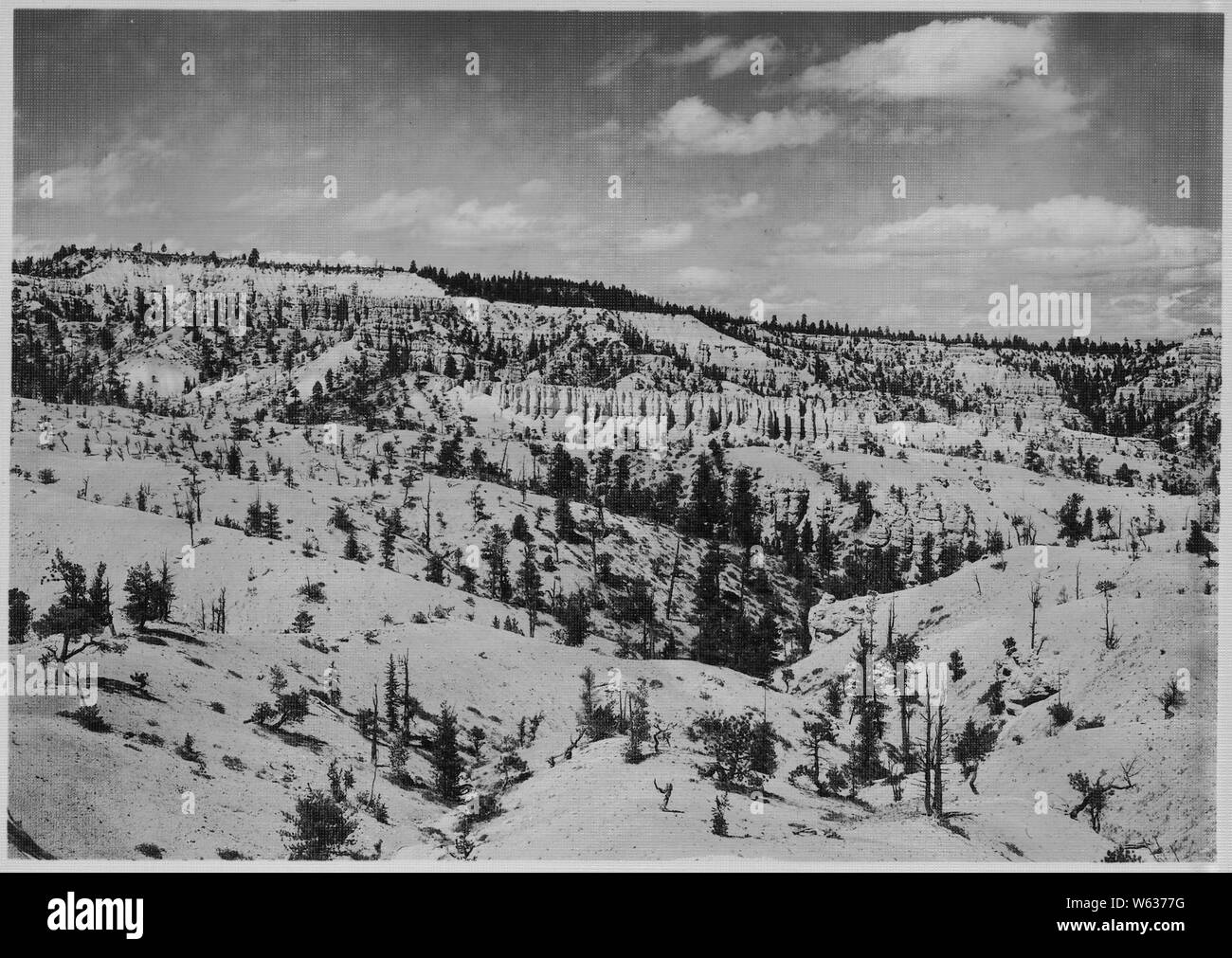 Chinese Wall, center, looking north from Fairy Temple Trail Stock Photo