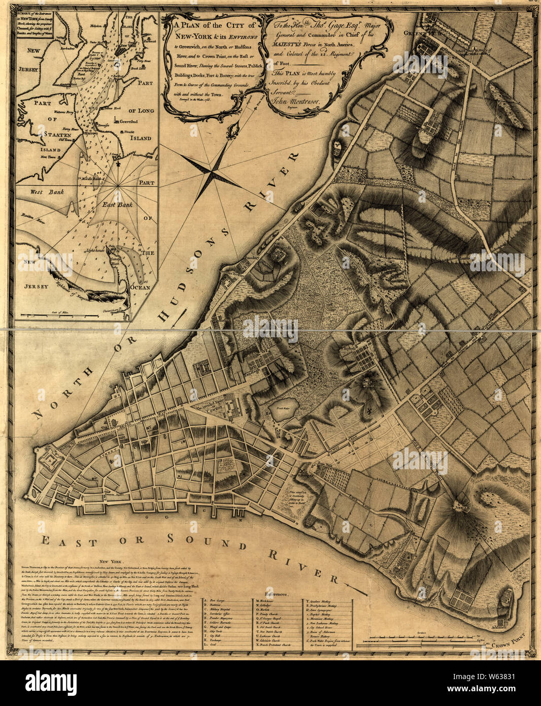 American Revolutionary War Era Maps 1750-1786 224 A plan of the city of ...