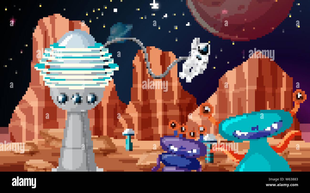 Background outer space scene illustration Stock Vector Image & Art - Alamy
