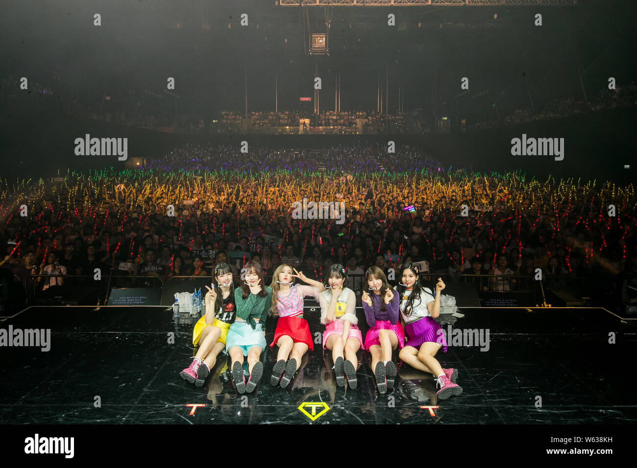 Members of South Korean girl group GFriend perform during
