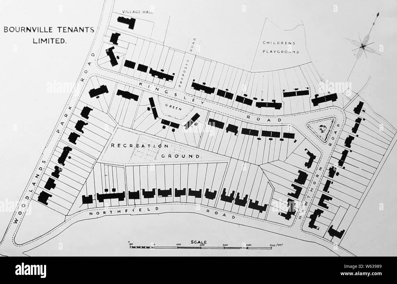 Plan of Bournville village Stock Photo Alamy