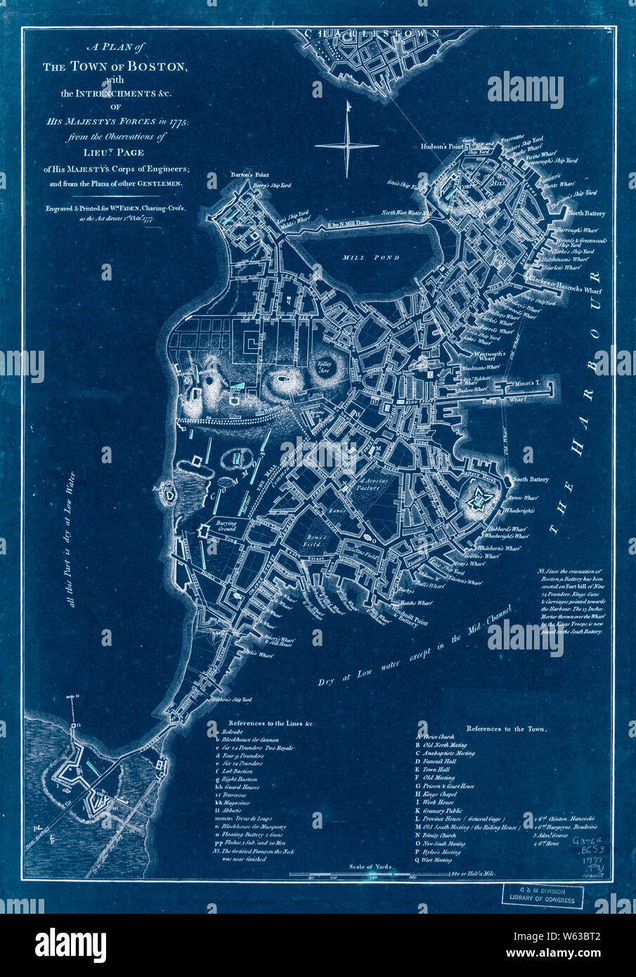 1775 boston map hi-res stock photography and images - Alamy