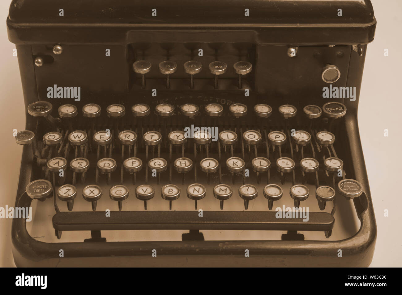 Antique Typewriter of the 1940's Stock Photo