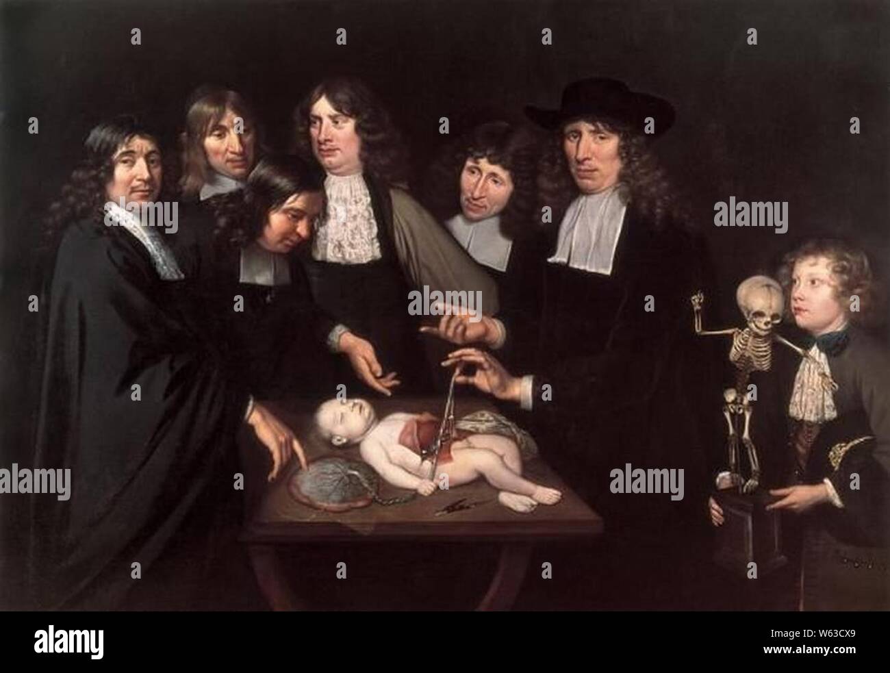 De anatomische les van Dr. Frederick Ruysch. Stock Photo