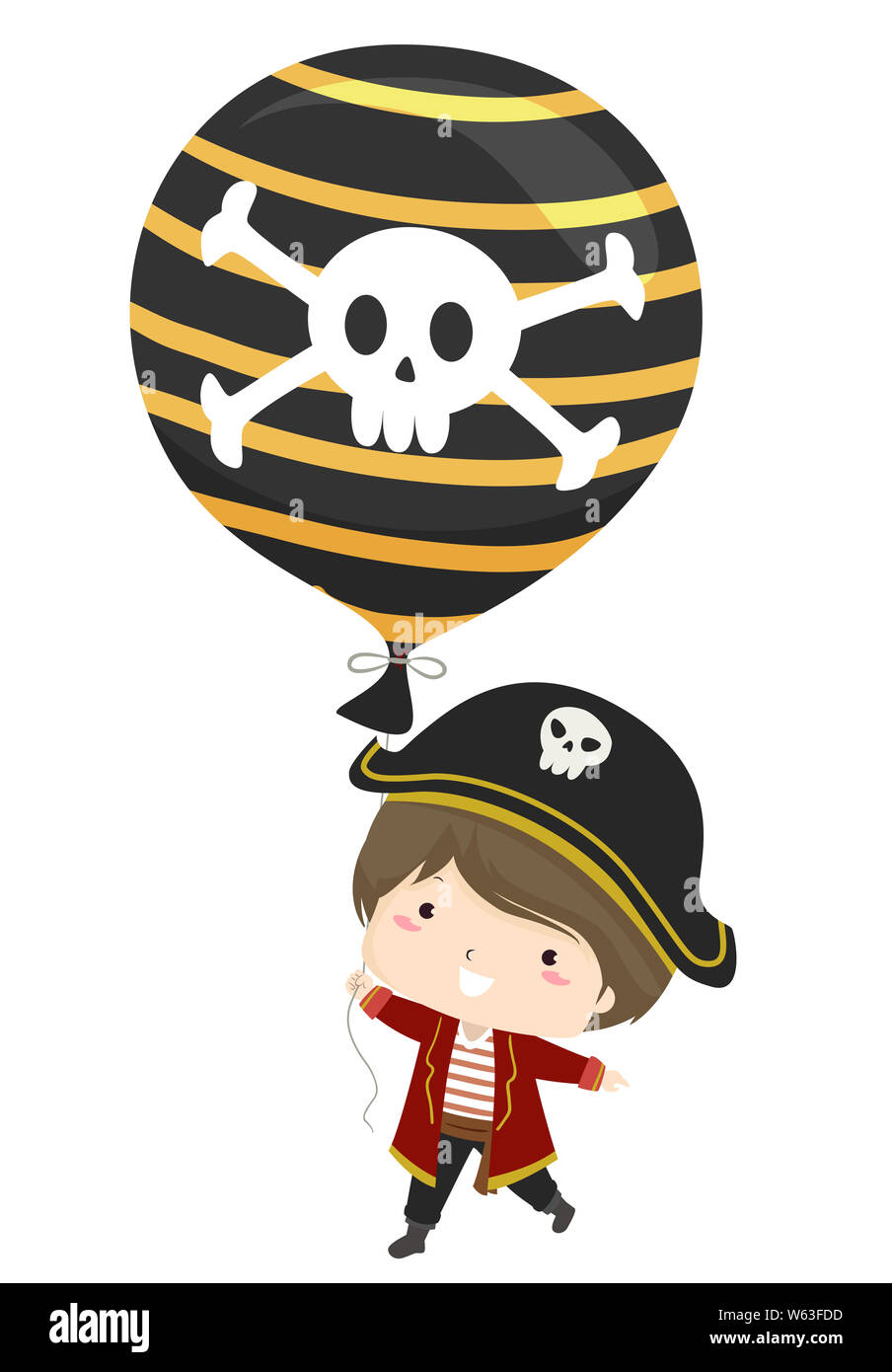kids pirate skull clip art