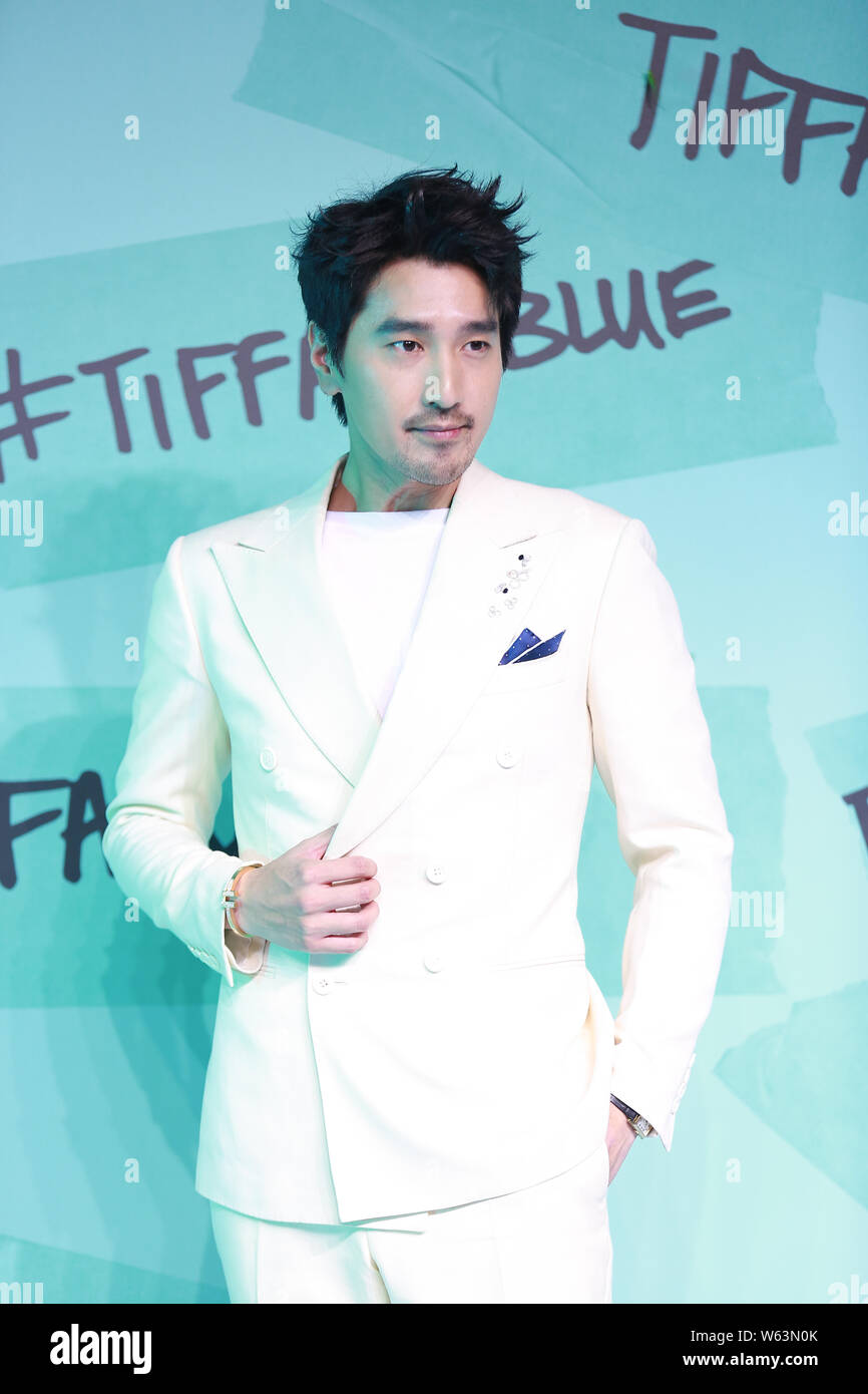 Taiwanese-Canadian actor Mark Chao attends a promotional event for Tiffany & Co in Shanghai, China, 6 September 2018. Stock Photo