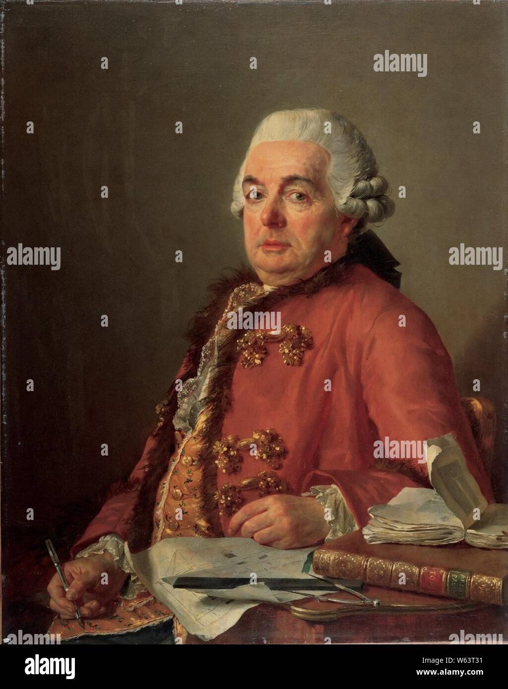 Jacques-Louis David - Portrait of Jacques-François Desmaisons - Stock Photo
