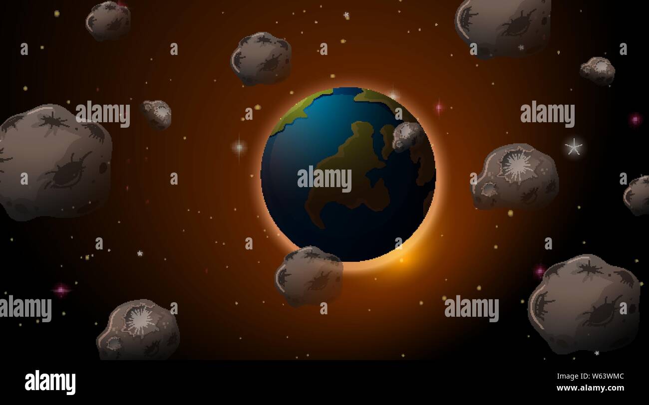 Earth in space background illustration Stock Vector Image & Art - Alamy