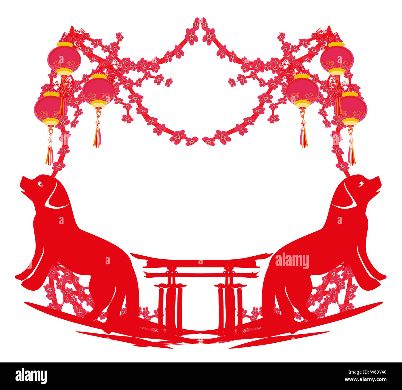 Chinese zodiac the year of Dog Stock Photo Alamy