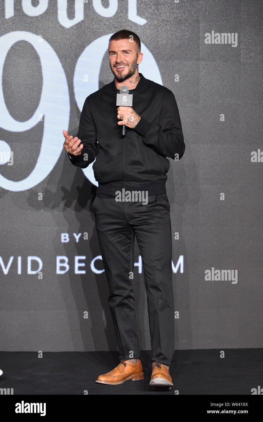 English football star David Beckham attends a promotional event for House  99 in Shanghai, China, 25 September 2018 Stock Photo - Alamy