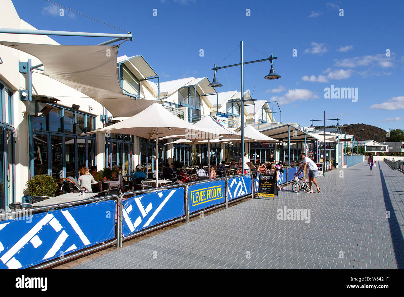 Launceston, Tasmania March 30, 2018 Restaurants and coffee shops on