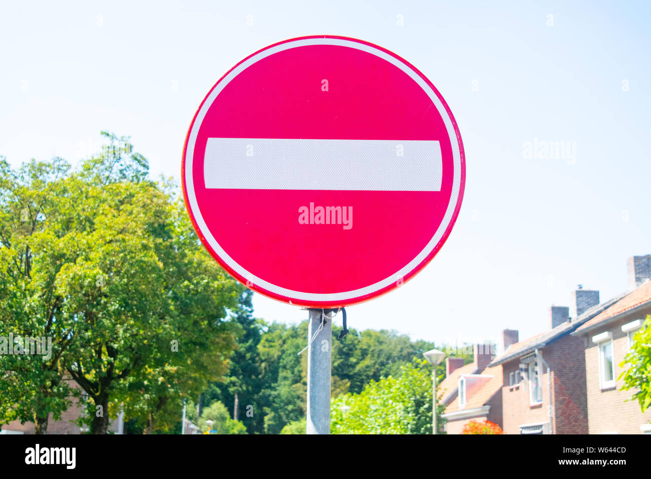 Dutch Road sign a directional road you are not allowed to drive in from