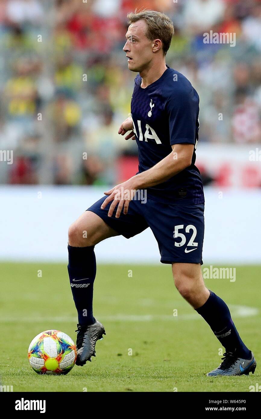 firo: 30.07.2019, Fuvuball, 1.Bundesliga, season 2019/20, 1.Halffinale, Audi Cup 2019, Real Madrid - Tottenham Hotspur 0: 1, Oliver Skipp, Tottenham Hotspur, Tottenham, Spurs, single action, | usage worldwide Stock Photo