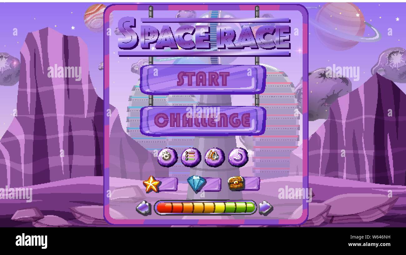 Space Rally Game Space race game background illustration Stock Vector Image & Art - Alamy