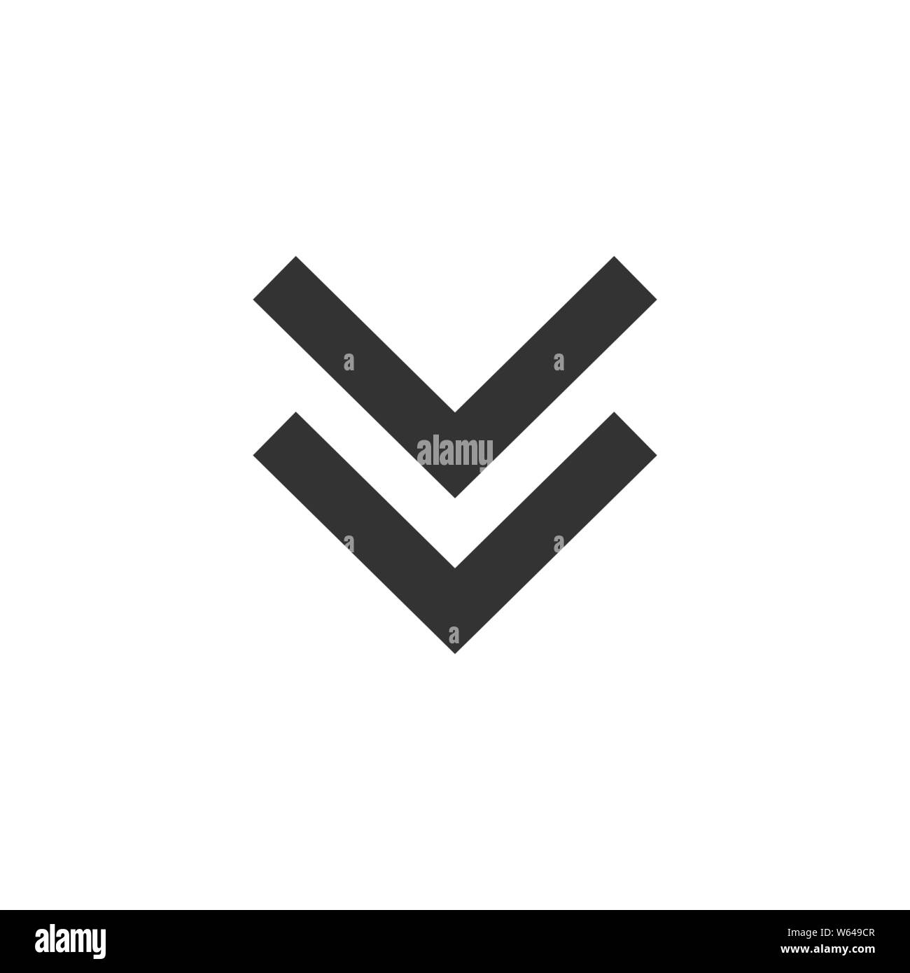 Arrow, down icon Vector illustration flat Stock Vector