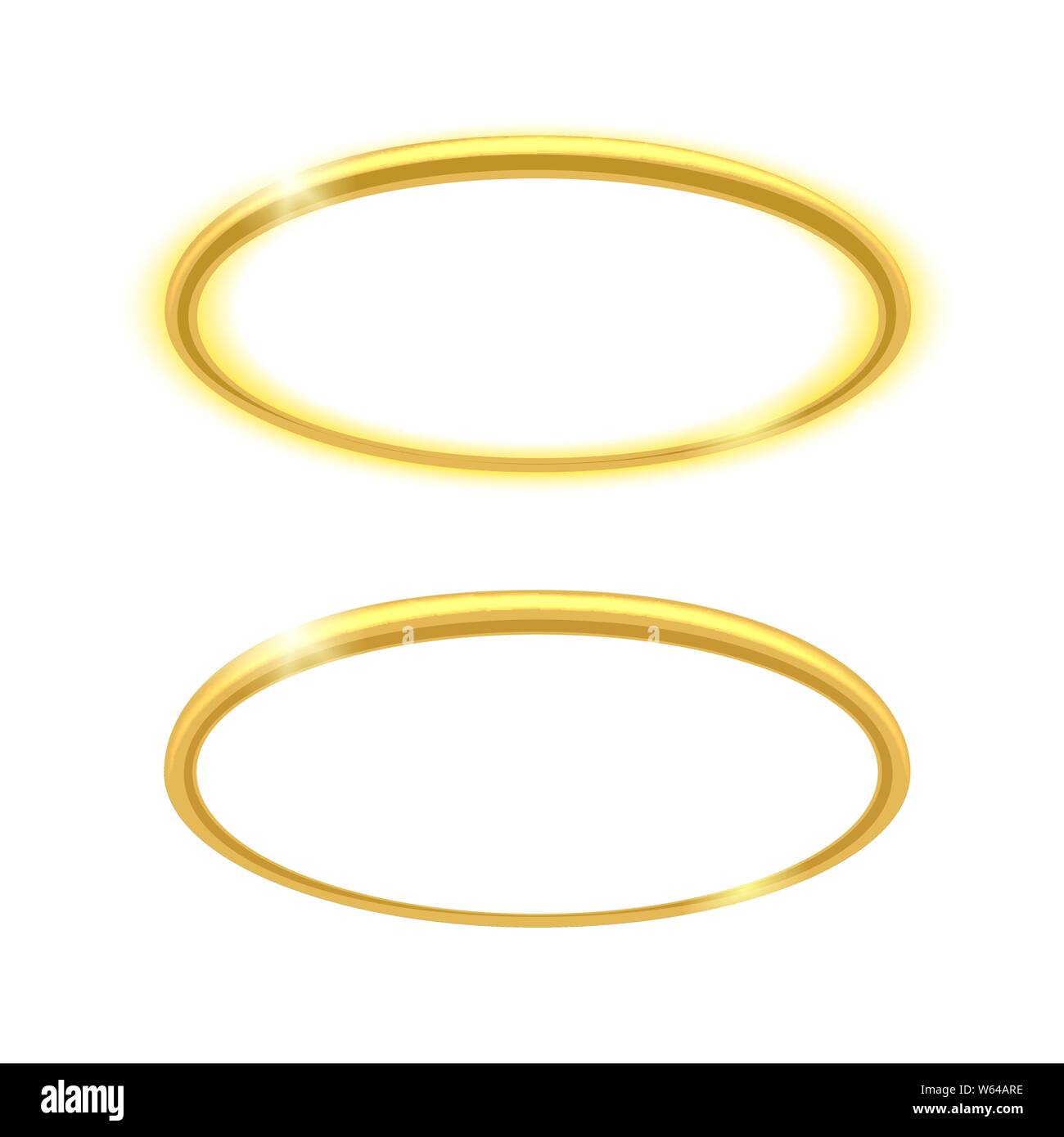 Premium Vector | Gold halo angel ring.