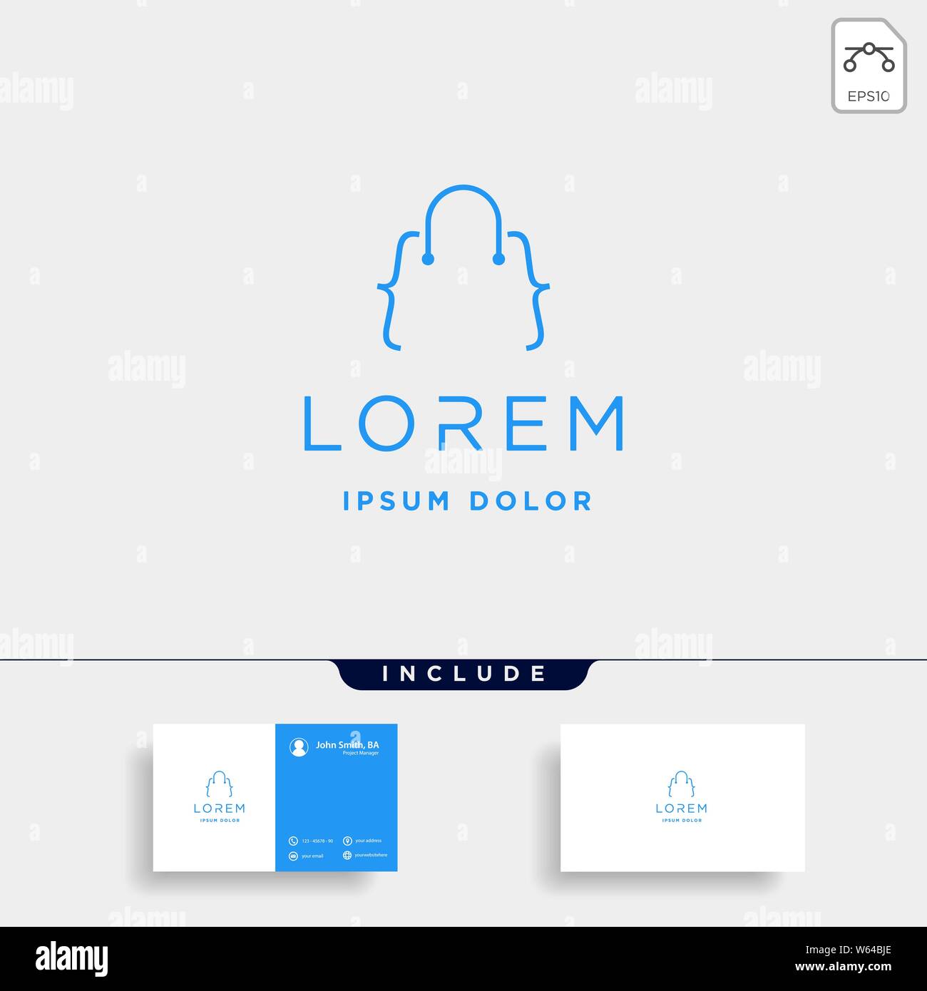 bag code logo design shop technology simple vector Stock Vector